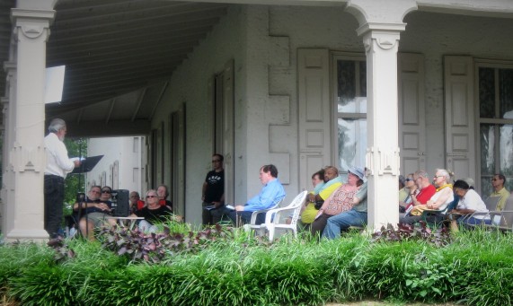 Frank Wilson reading at Poets on the Porch Festival